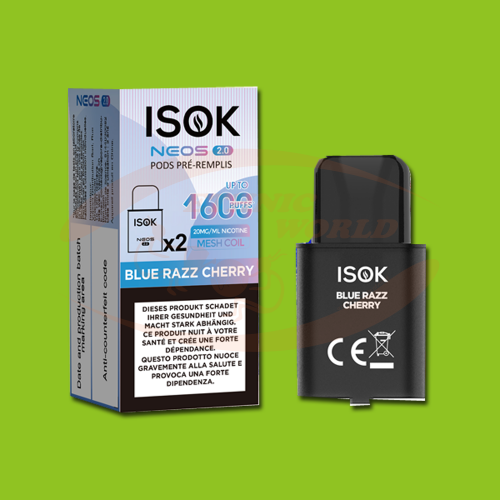 ISOK Neos 2.0 rech. Blue Razz Cherry 2X2ml 20mg/ml