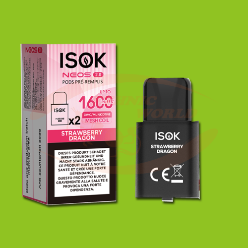 ISOK Neos 2.0 refill Straw. Dragon 2X2ml 20mg/ml