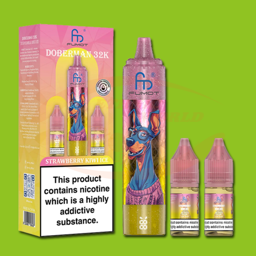 FUMOT Doberman 32K 20 mg Strawberry Kiwi Ice