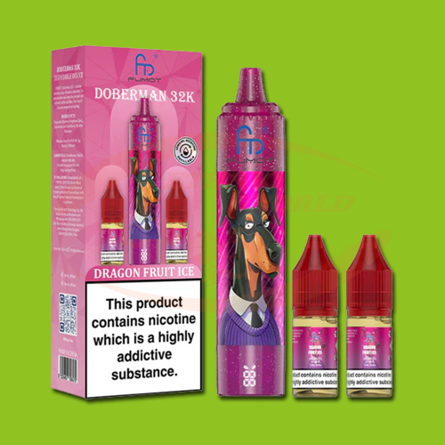 FUMOT Doberman 32K 20 mg Iced Dragon Fruit