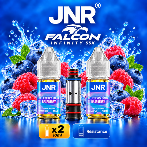 JNR POD Infinity 55K 20 mg Blueberry Sour Rasp.