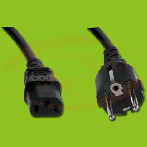 Stromkabel mit EU-Stecker (M) - IEC (F)