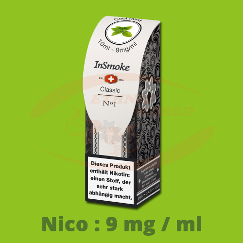 InSmoke Liquid 10 ml - 9mg - Cool Mint