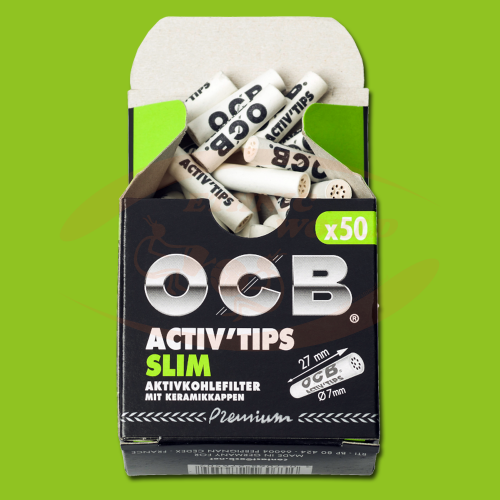 OCB Premium Activ Tips Slim (50 pc)