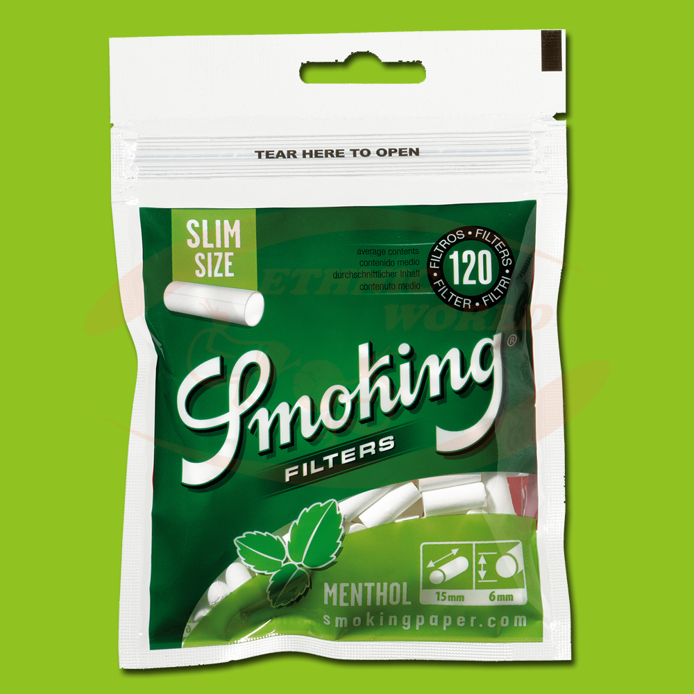 Smoking Filters Menthol Slim (120) - Ethnic World