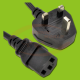 Power Cable with UK Plug (M) - IEC (F)