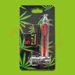 Metallpfeife Cannabis (9cm)