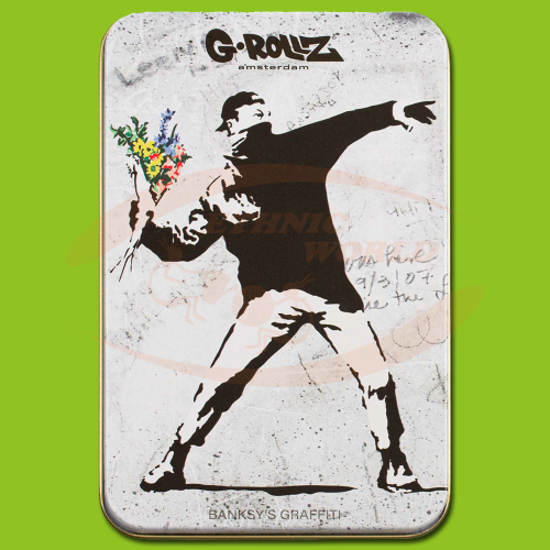 G-Rollz Box Banksy Flower Thrower Alt 11.5x6.5cm