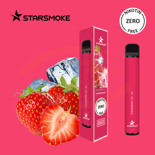 Disposable E-cig 0 mg Strawberry Ice (800)