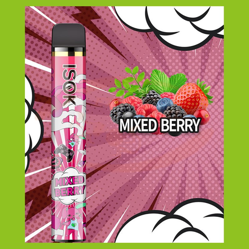 Disposable ecig 20 mg ISOK Mixed Berry (2000) Ethnic World