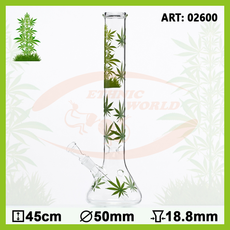 Glas Bong Leaf Jhari Beaker (02600)