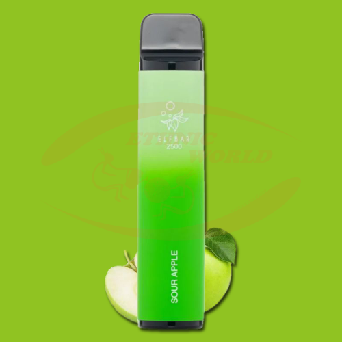 E-cig Jetable 20 mg ELF Bar Sour Apple (2500)