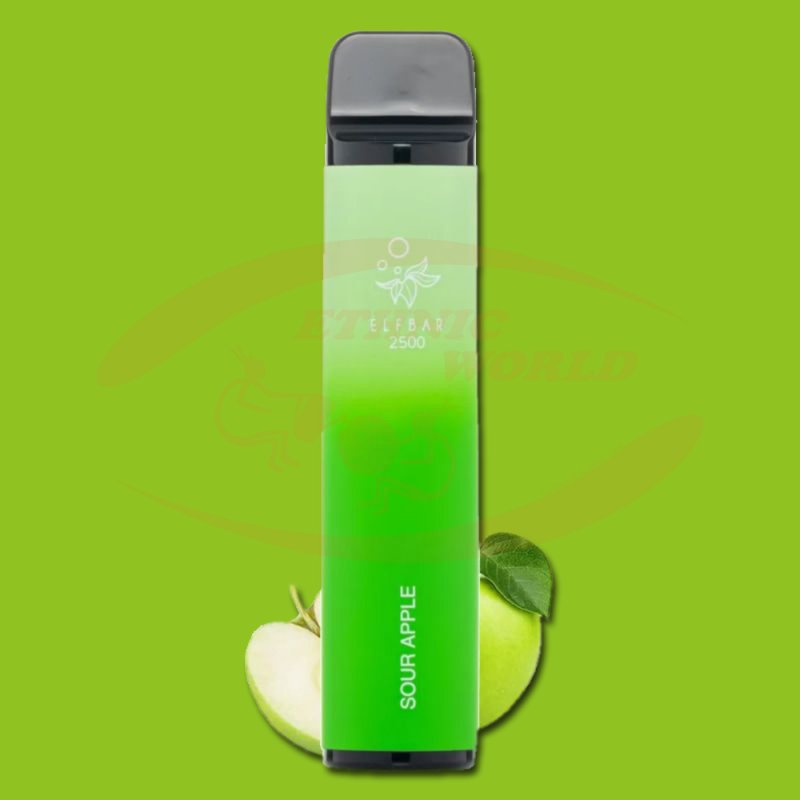 Disposable e-cig 20 mg ELF Bar Sour Apple (2500)