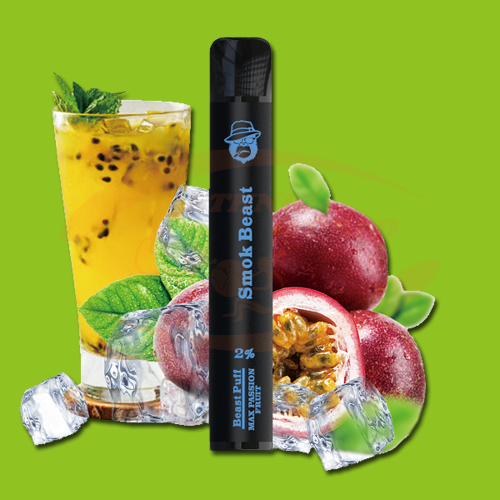 Disposable e-cig 0 mg BEAST Max Passion Fruit (800)