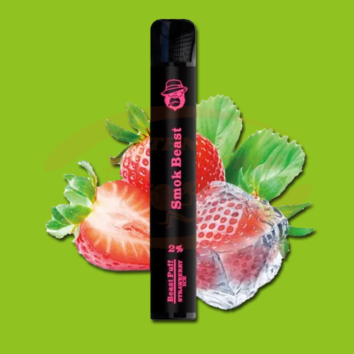 Disposable e-cig 0 mg BEAST Strawberry Ice (800)