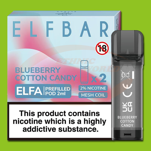 ELFA 2x2 ml 20 mg Blueberry Cotton Candy (Pod)