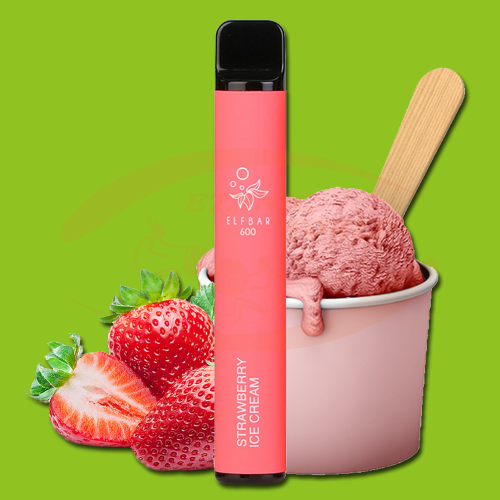 Disposable e-cig 0 mg ELF Bar Strawberry Ice Cream (600)