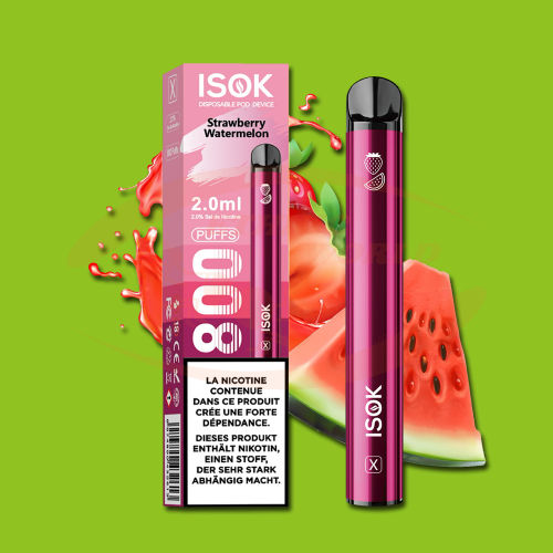 Disposable e-cig 20 mg ISOK Strawberry Watermelon (800)