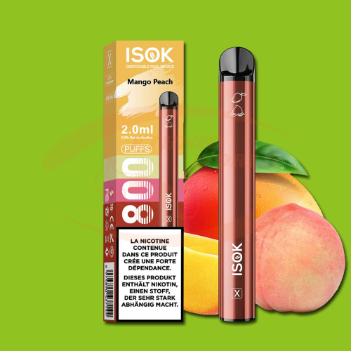 Disposable e-cig 20 mg ISOK Mango Peach (800)