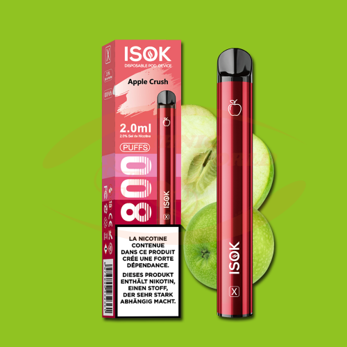 Disposable e-cig 20 mg ISOK Apple Crush (800)