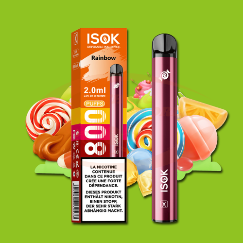 Disposable e-cig 20 mg ISOK Rainbow (800)