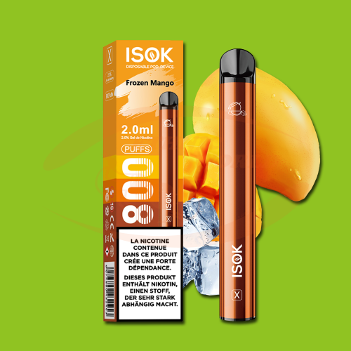 Disposable e-cig 20 mg ISOK Mango Ice (800)
