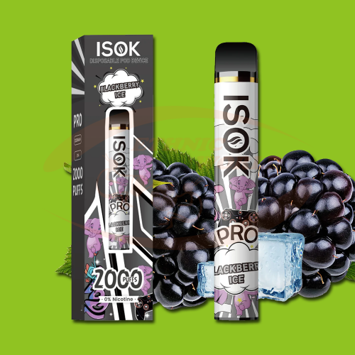 ISOK PRO 2000 Puffs 0 mg Blackberry Ice