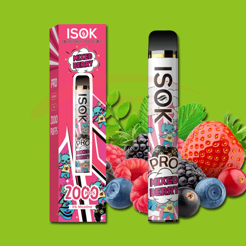 ISOK PRO 2000 Puffs 0 mg Mixed Berry