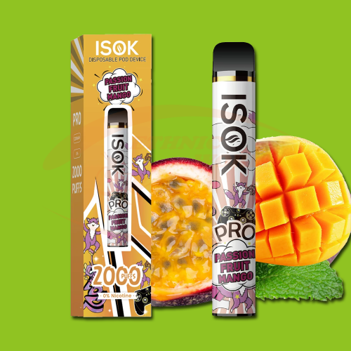 ISOK PRO 2000 Puffs 0 mg Passion Fruit Mango