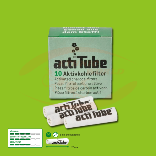 ActiTube 6mm EXTRA SLIM KONIK Filter ( 10)