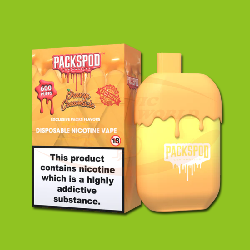 PacksPod 600 puffs 20 mg Orange Creamsicle