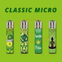Clipper MICRO - Feuerzeug Weed Yoga