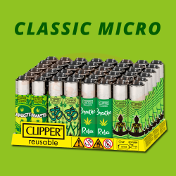 Clipper MICRO - Feuerzeug Weed Yoga