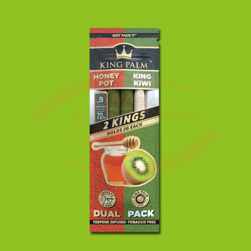 King Palm King Size 1 X Honey et 1 X Kiwi (2 pces)