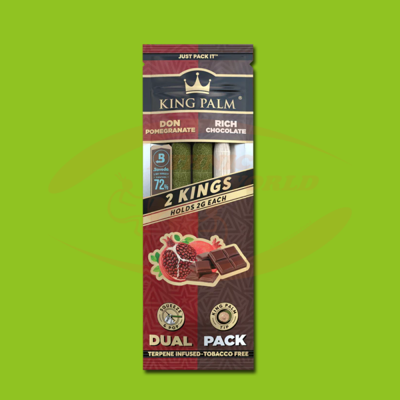 King Palm King Size 1 X Pomegranate and 1 X Choco (2 pces)